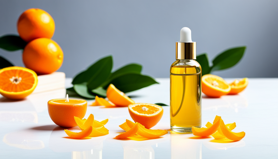 An image showcasing the vibrant essence of sweet orange essential oil