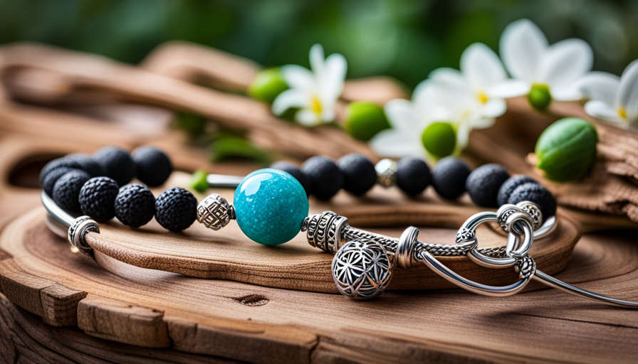 A captivating image showcasing a DIY essential oil diffuser bracelet